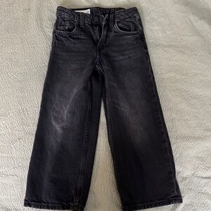 Zara Wide Leg Black Jeans Size 6